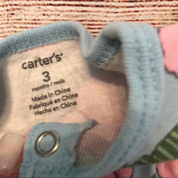 (20% OFF 4+) A38 Carter’s 2pk girls rompers; 3M - Picture 2 of 2